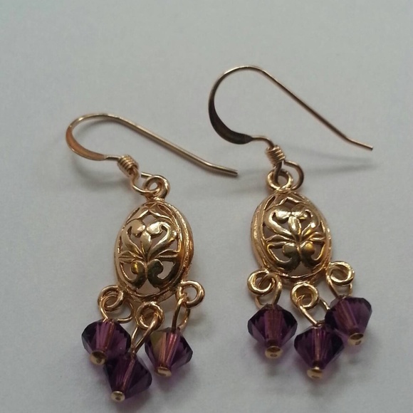 Petite Vermeil Earrings - Picture 2 of 2